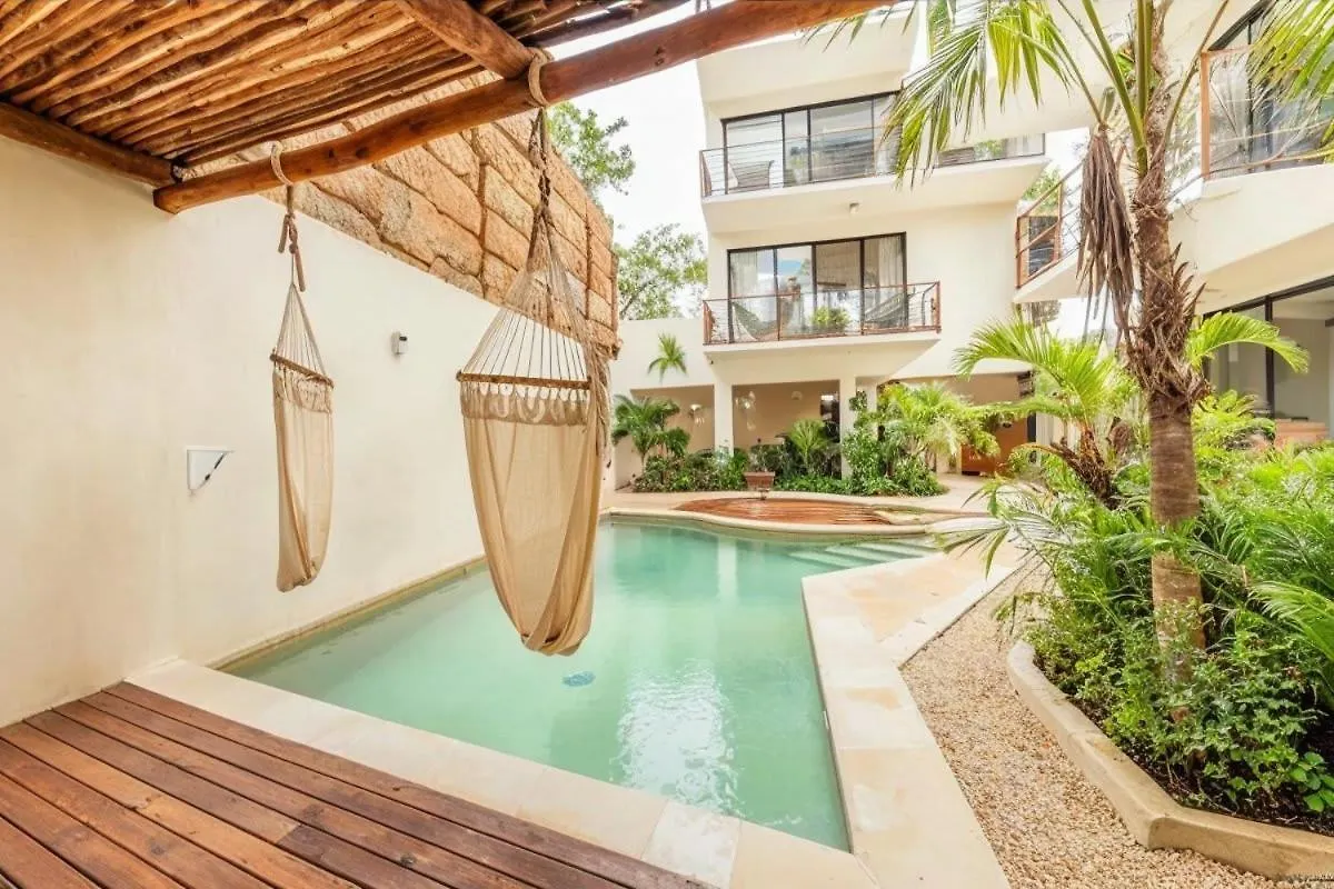 Private Yard & Cool Tub Wifi 1 Bed 3 Guest Apartment Tulum 0*,
